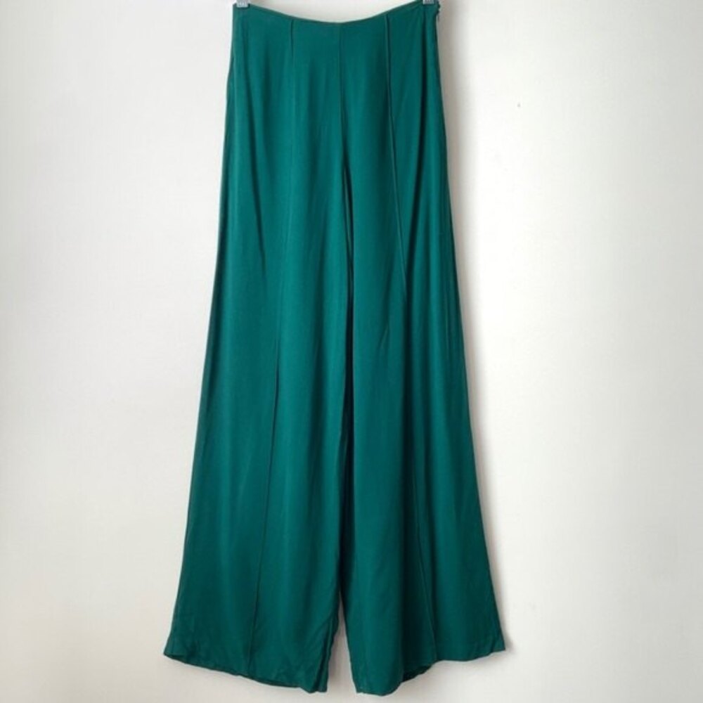 Forever 21 Wide Leg Casual Pants Green XS - Picture 7 of 7